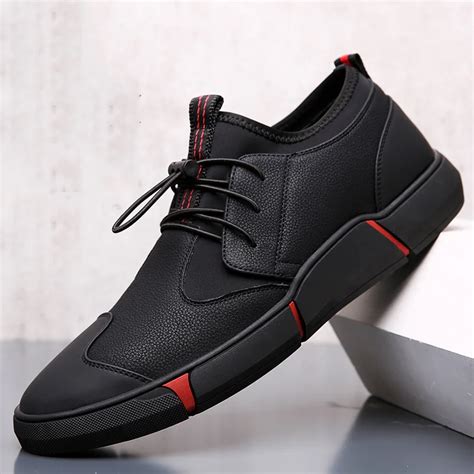 men's all leather sneakers